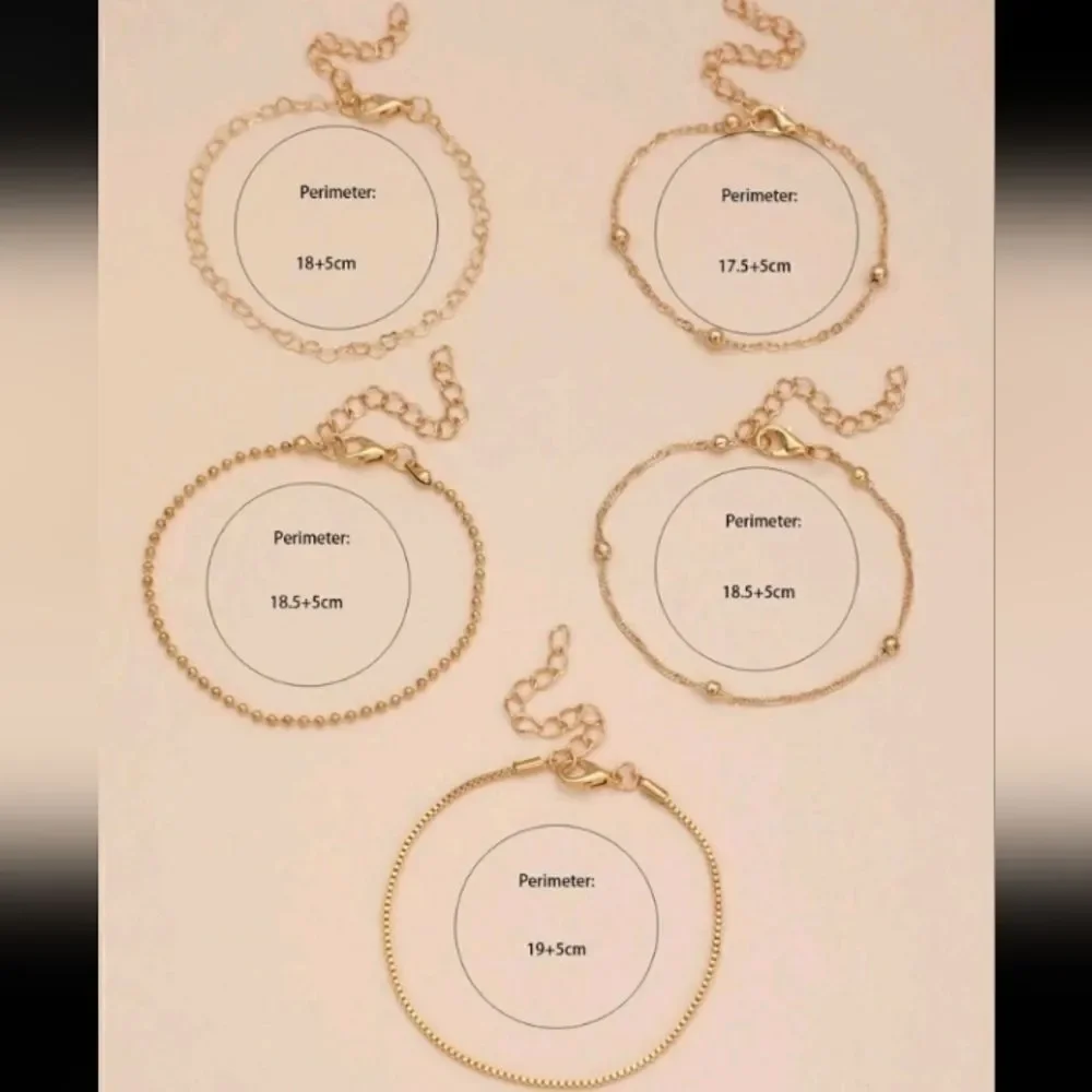 3 for 26 - 5pcs Multi layer Gold Bracelets